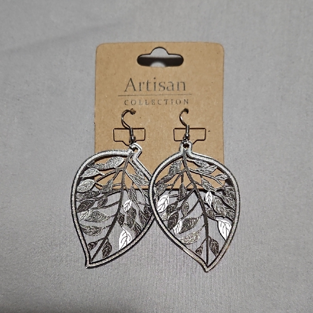 Silver Leaf Earrings